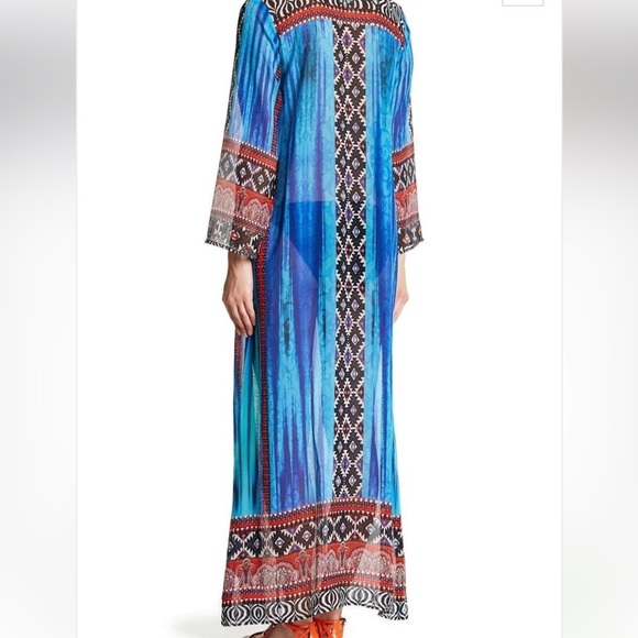 Venus Women's Multicolor Front-Hook Long Cape Beach Cover Up Size L - Picture 2 of 15